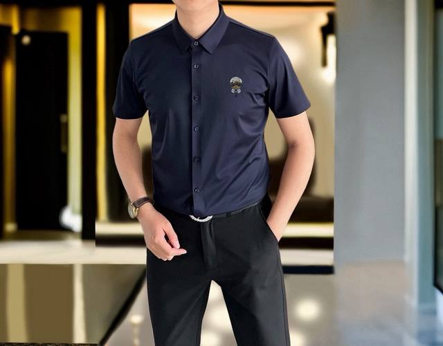 Fd Fendi 2025 Spring and Summer new men's original casual short-sleeved shirt is