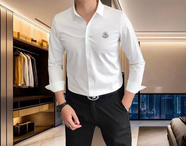 M*Ncler Moncler 2025 new men's original casual long-sleeved shirt, sold on the o
