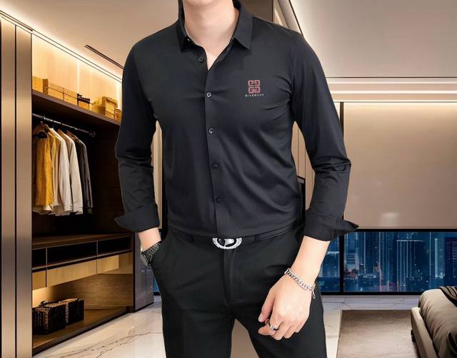 G*Venchy Givenchy 2025 new men's original casual long-sleeved shirt is sold on t