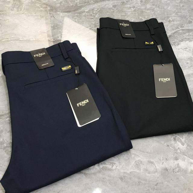 Fd Fendi 2025 Spring and Summer new original men's business casual pants trouser
