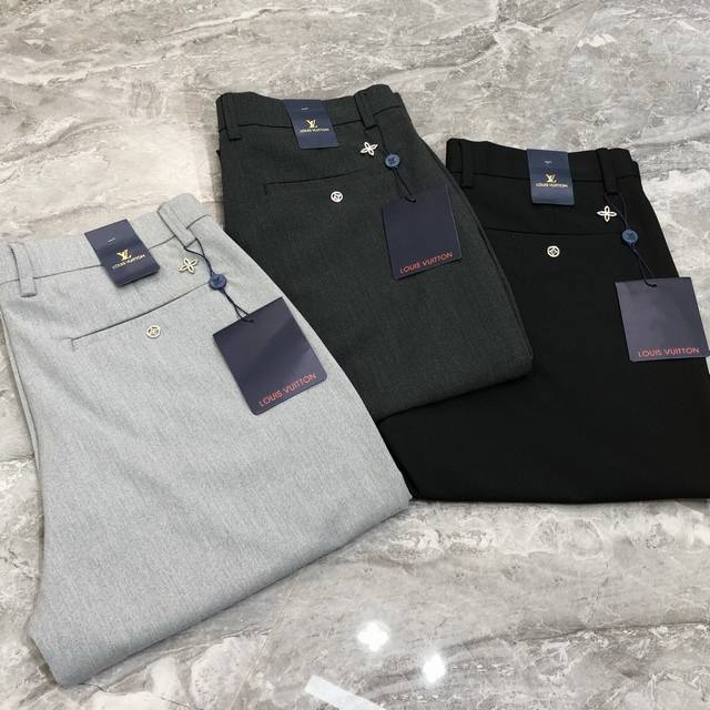 Lv Louis Vuitton 2025 Spring and Summer new original men's business casual trous