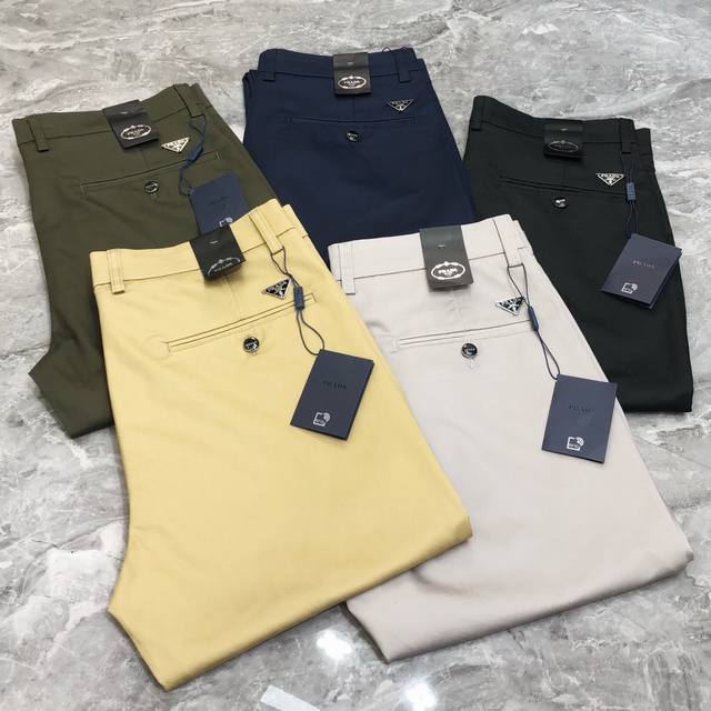 P*Ada Prada 2025 Spring and Summer new original men's business casual trousers t