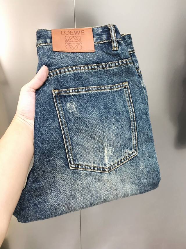 L*Ewe Luo Yiwei 2025 spring and summer new men's loose straight jeans official w