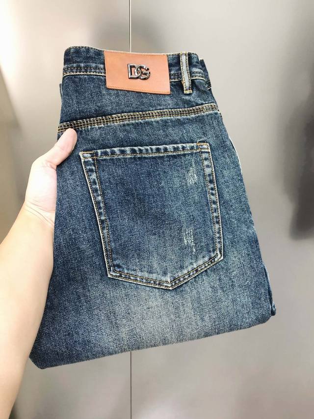 Dg Dolce & Gabbana 2025 spring and summer new men's loose straight jeans officia