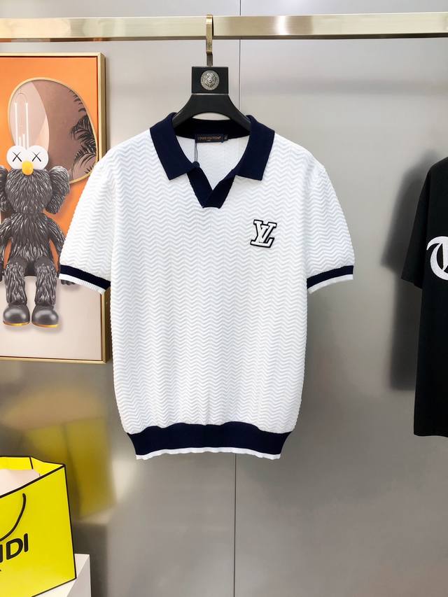 Lv Louis Vuitton 2025 Spring and Summer new men's original lapel short-sleeved k