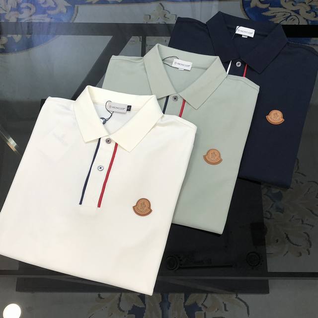 M*Ncler Moncler 2025 Spring and Summer new original men's lapel Polo shirt short