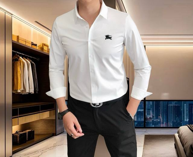 Burbe** Burberry 2025 new men's original casual long-sleeved shirts are sold on