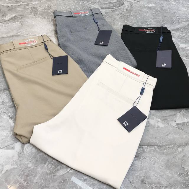P*Ada Prada 2025 Spring and Summer new original men's business casual pants nine