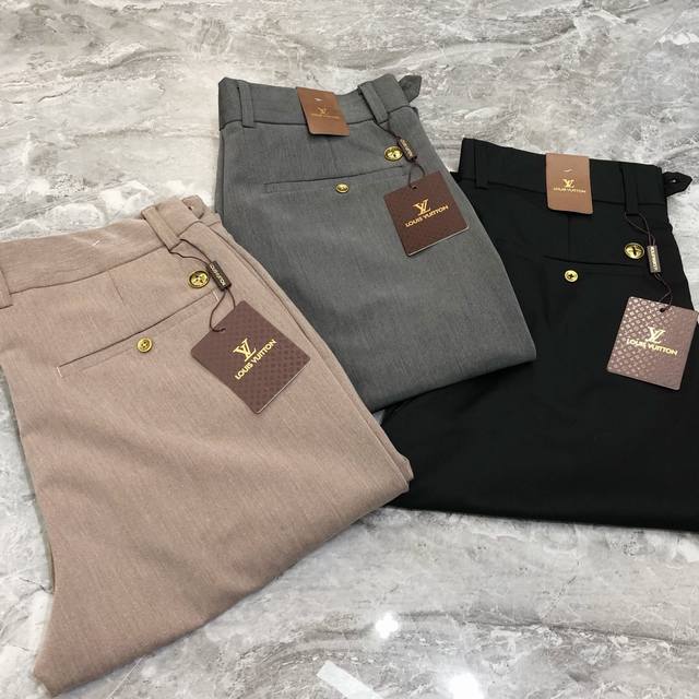 Lv Louis Vuitton 2025 Spring and Summer new original men's business casual pants