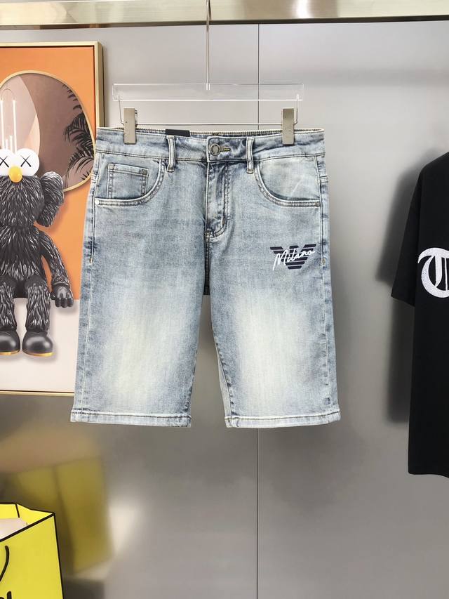 A*Mani Armani 2025 spring and summer new men's denim shorts official website syn