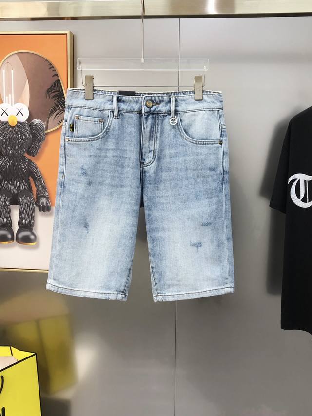 Fd Fendi 2025 spring and summer new men's denim shorts official website synchron