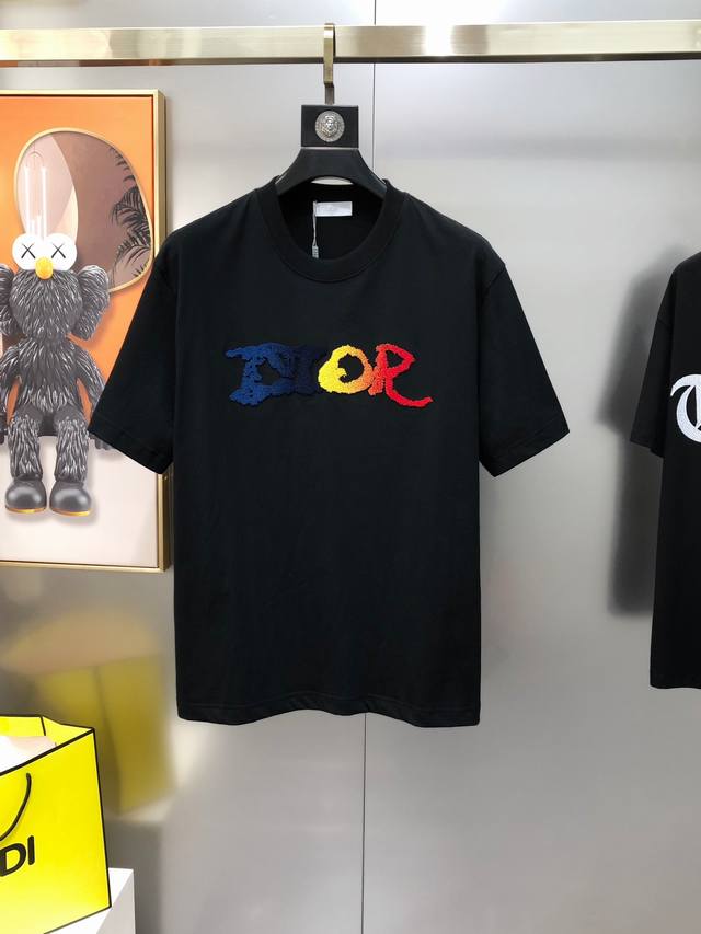 D*Or Dior 2025 spring and summer new original men's round neck short-sleeved T-s