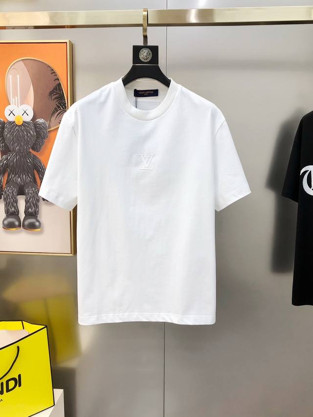 Lv Louis Vuitton 2025 spring and summer new original men's round neck short-slee