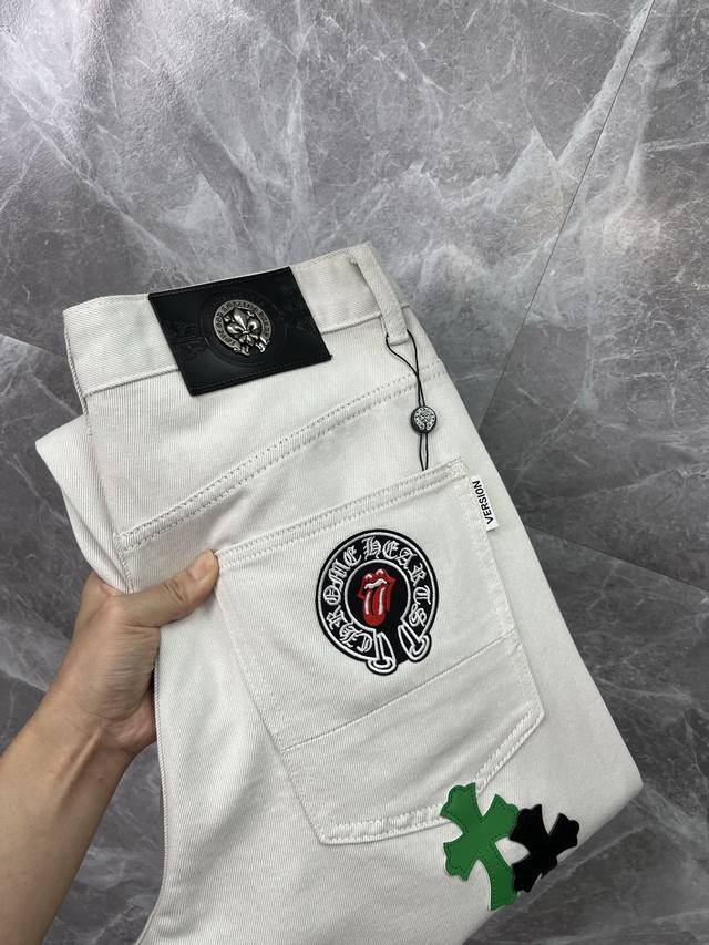Ch Crocs 2025Ss new original hot-selling jeans straight loose version super cust