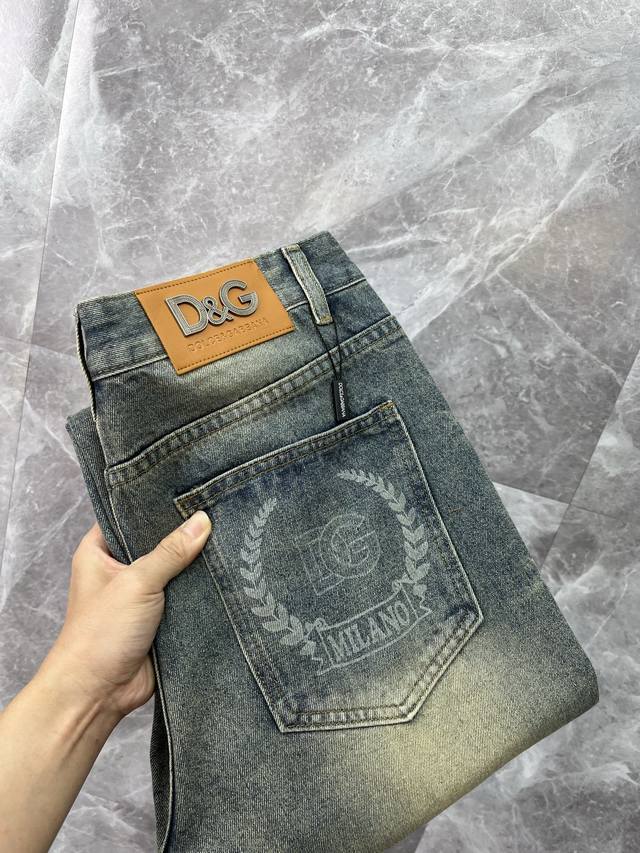 Dg Dolce & Gabbana 2025Ss new original hot-selling jeans straight loose version
