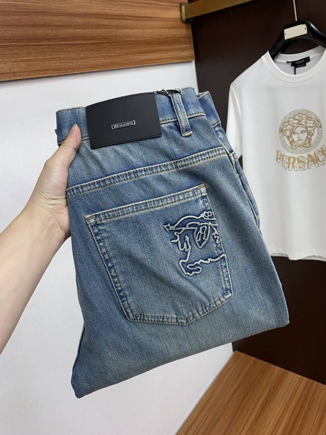 BURBERRY 2025Ss Early Spring New Original Men's Jeans Pure-blooded Products A mu