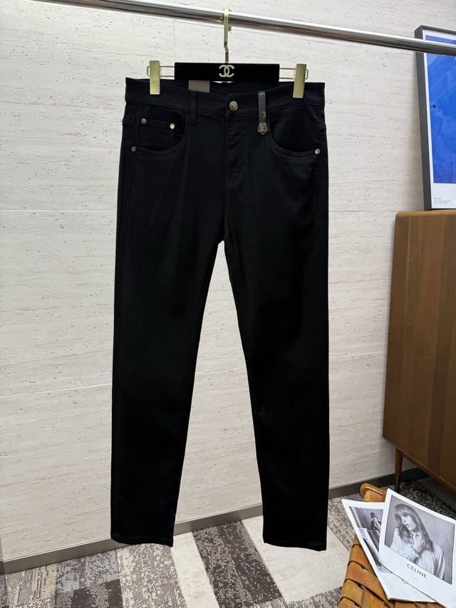 Lv25S Spring and Summer Men's Straight Jeans Made of cotton denim fabric, soft y