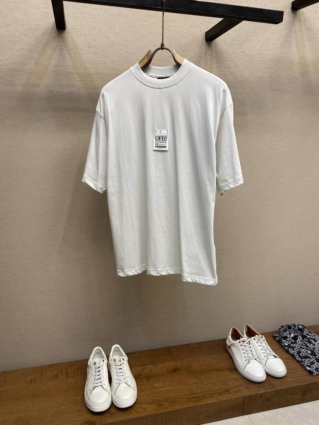 Balenciaga, Ba 520 receipt adhesive round neck short sleeves Release color: fade