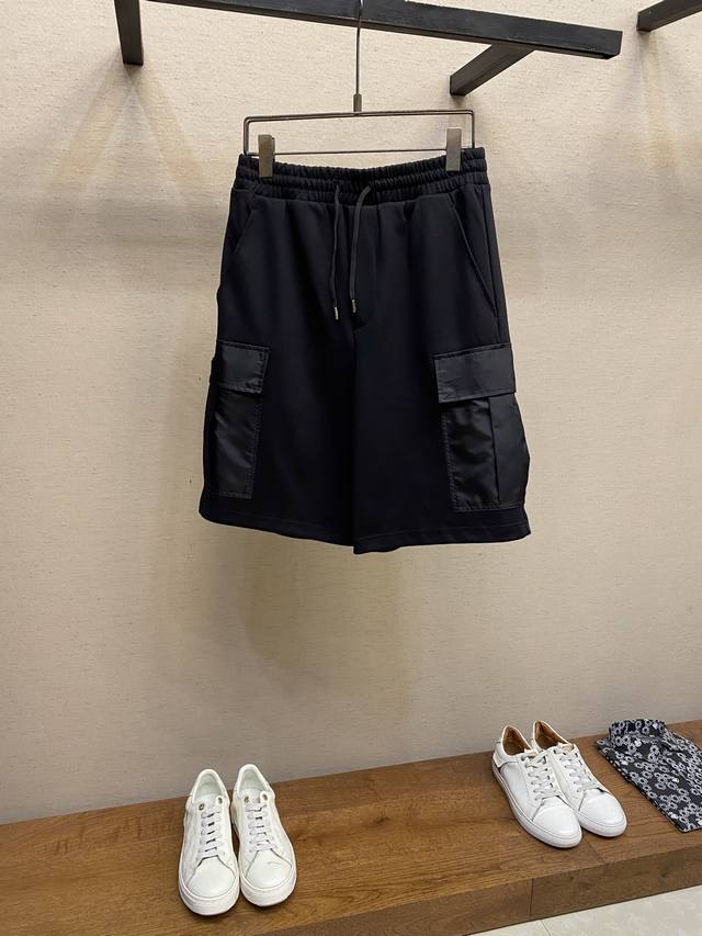 Prada , workwear cotton shorts The fabric is made of high-weight Roman cloth, wh