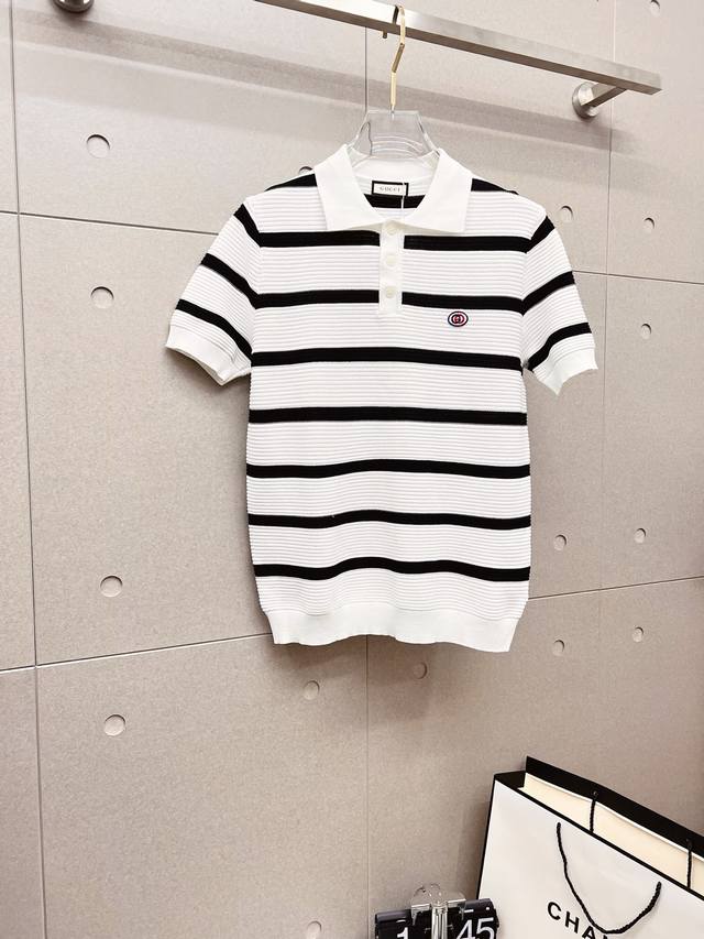 Gucci Gucci 25Ss new knitted short sleeves, super classic design, simple without