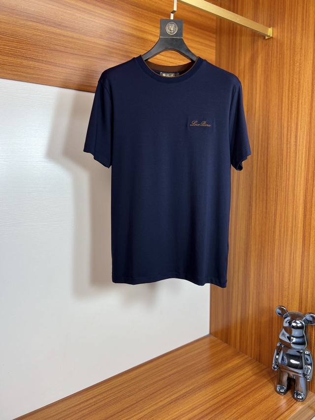 Lp2640 Spring and summer new product, complete with three labels, round neck sho