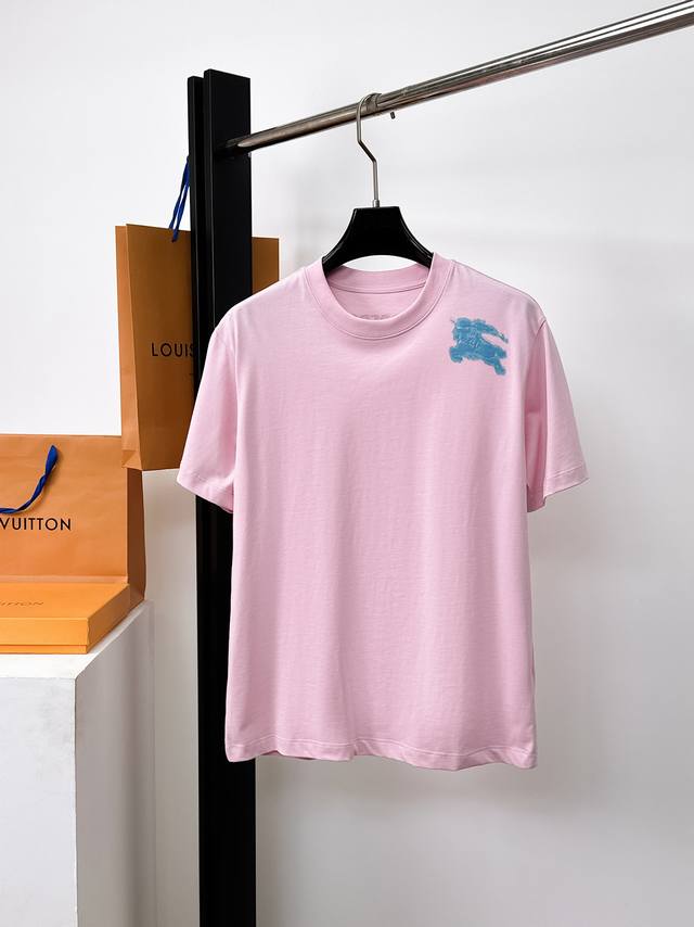 Burberry three labels are complete. 2025 summer new short-sleeved T-shirts, ava