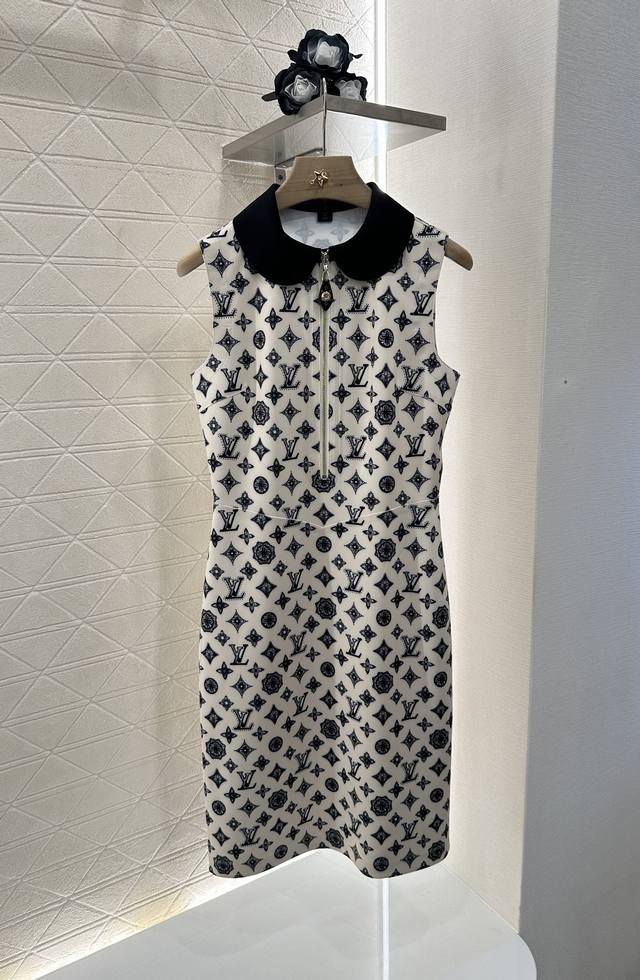 Louis Vuitto*2025 new arrivals printed vest dress custom Yb imported nylon mater