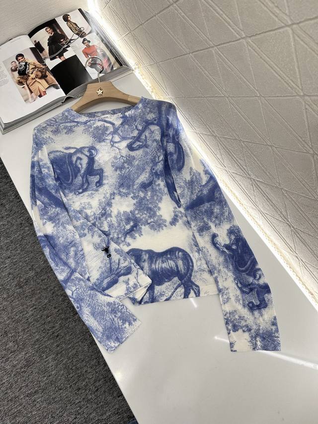 Dio*2025 New arrivals Printed forest style long-sleeved tops Customized Yb merce