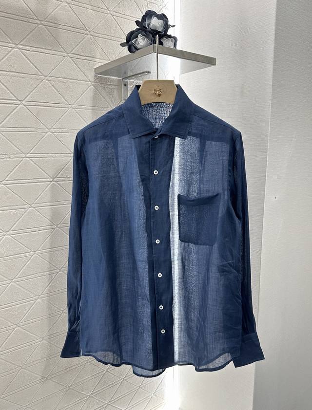 Loro Pain*2025 New arrivals Linen pocket shirt Customized Yb Natural linen mater