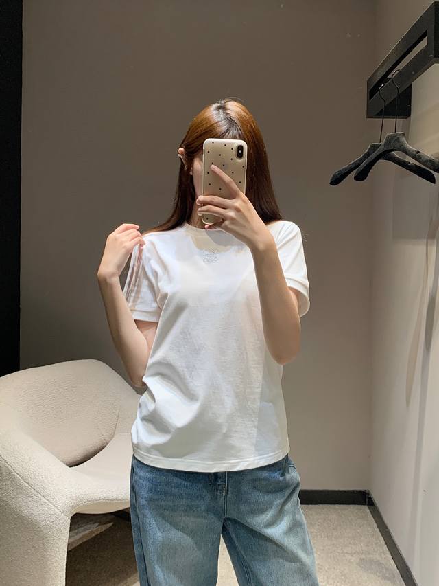 Loew* 25Ss Spring and Summer new Paula'S slim fit back heavy lace short sleeve T
