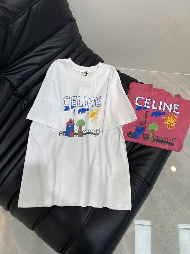 Celin*25 New round neck reactive print short-sleeved T-shirt custom made Yb orig