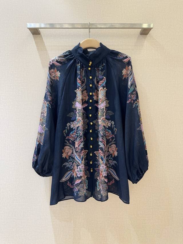 Z*I*M*M New product recommendation Navy blue colorful paisley pattern, small hig