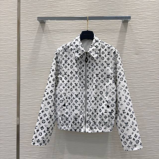 Louis Vuitto* 2025Ss new coat Monograw penetration printing high-end atmosphere