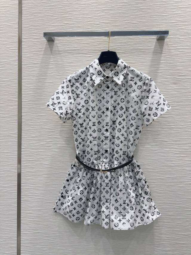 Louis Vuitto* 2025Ss new dress Monograw penetration printing high-end atmosphere