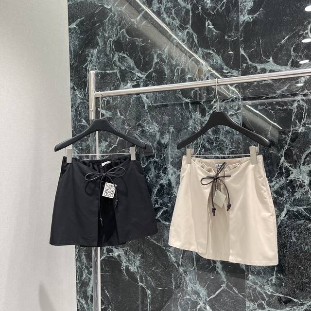 Loewe 25 Early Autumn New Style Tie-Strap Skirt New Retro Art Style Skirt Waist