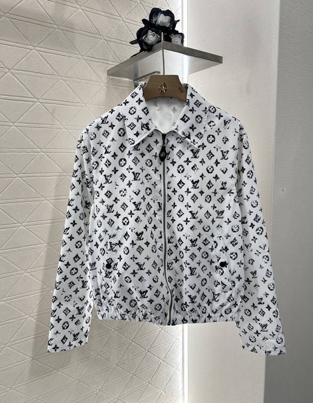 Louis Vuitto*2025 New arrivals Zipper lapel jacket Customized Yb imported twill