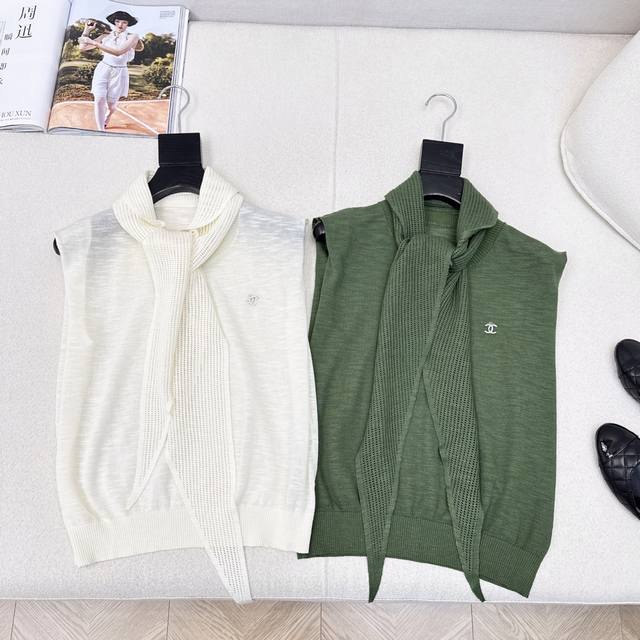 C 25Ss The latest spring and summer lazy shawl with sleeveless knitted vest is a