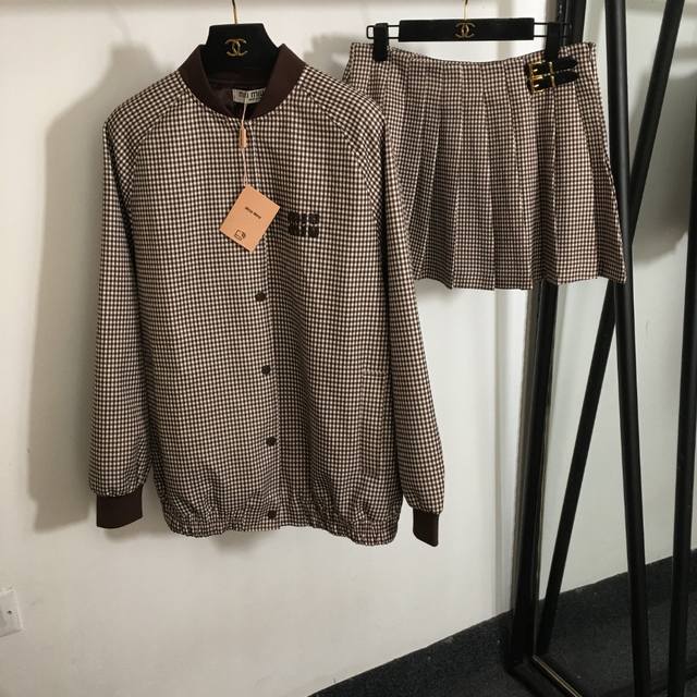 Style No. 6633 Miumi* new suit, leather label letter embroidered patch retro pl