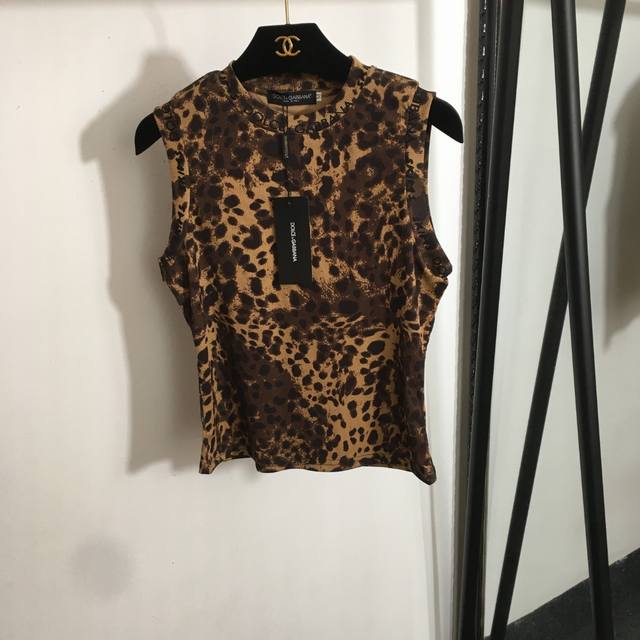 Style No. 20250130 Dg x Skims new leopard print slim-fit versatile cotton vest,