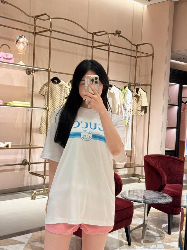 Gucc* 25Fw Early Autumn New Logo Printed Short Sleeve T-shirt | Exclusive Yb Dev