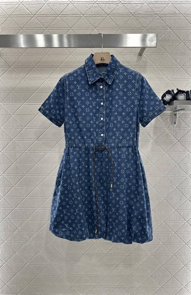 Louis Vuitto*2025 new arrivals laser drawstring flower bud dress Customized Yb t