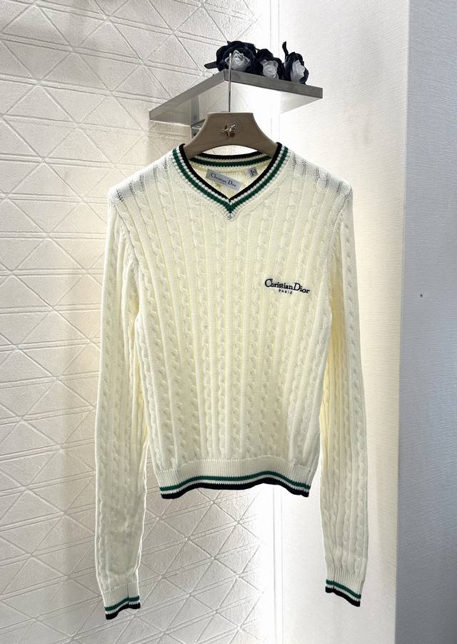 Dio*2025 New arrivals Cable knitted striped pullover sweater Customized Yb silk