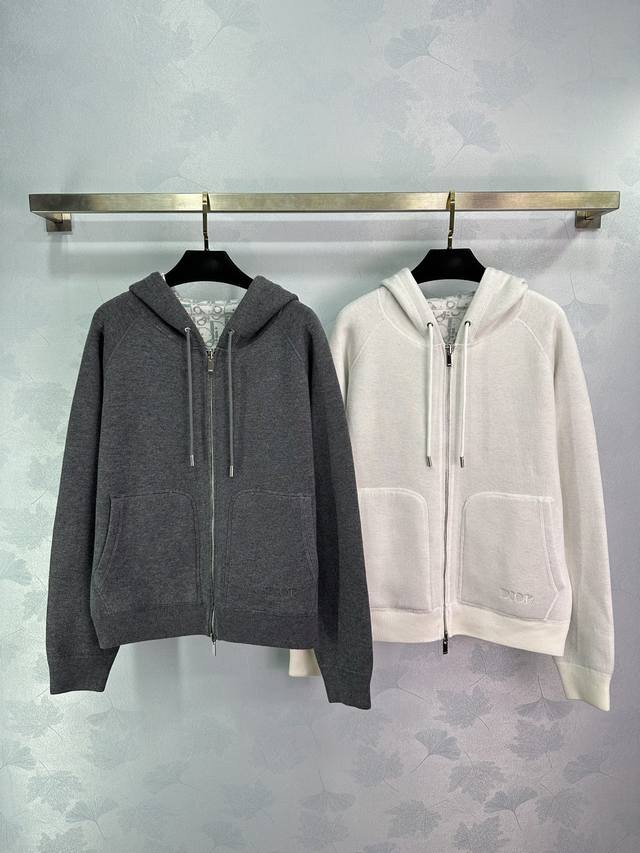 Dio* Early autumn new double-faced cashmere knitted jacket with hood design, laz