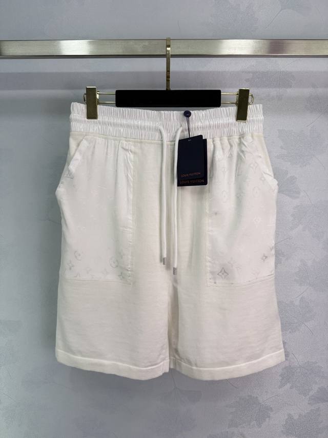 Lou *25Ss New white shorts, pure cotton knitted fabric, soft and comfortable. Dr