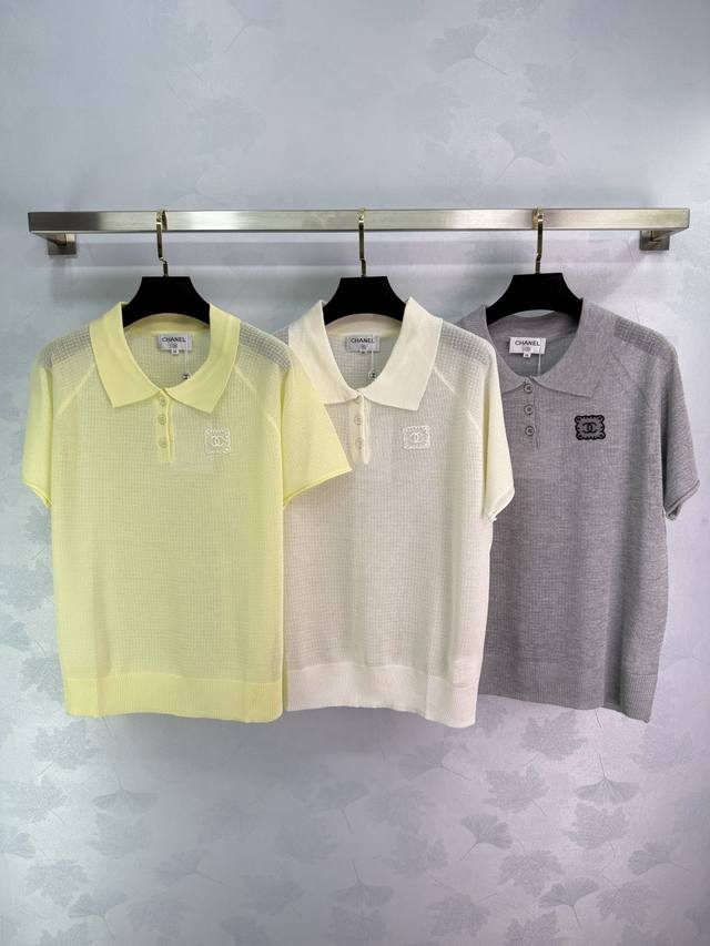 Chane*2025 New arrivals Loose collar knitted short sleeves Customized Yb silk an