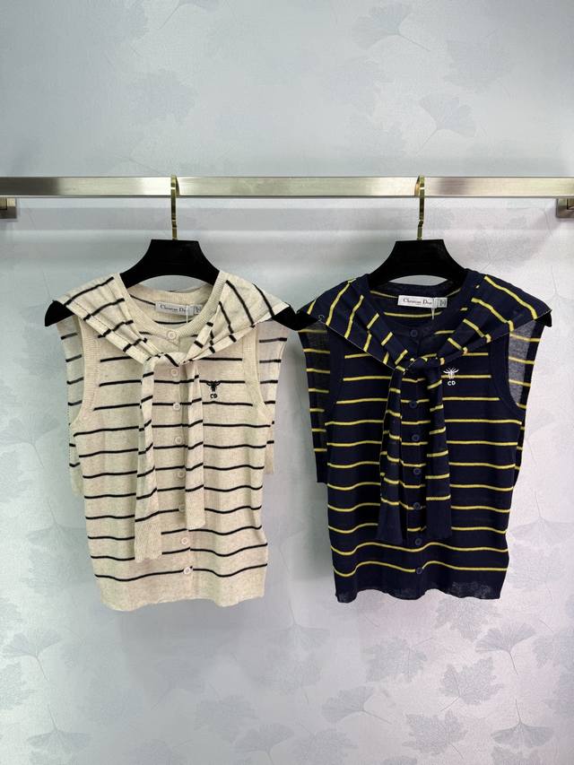 Dio*2025 New arrival Shawl two-piece knitted top Customized Yb linen yarn woven
