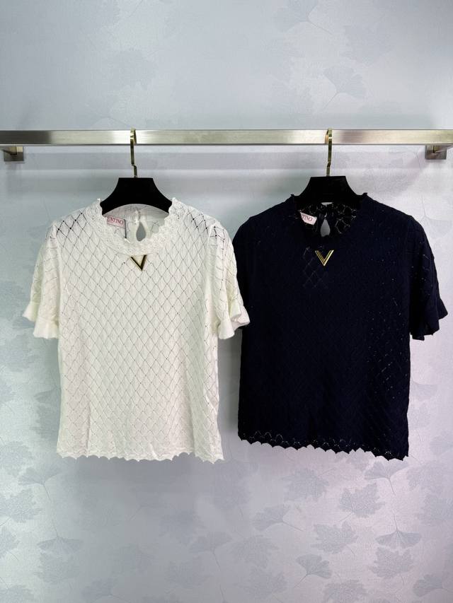 Valentin*2025 New Arrivals Diamond Lace Knitted Short Sleeves Customized Yb Wool