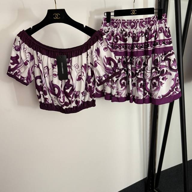 Style No. 20254054 Dg* New style suit, retro floral print short-sleeved tube-ne