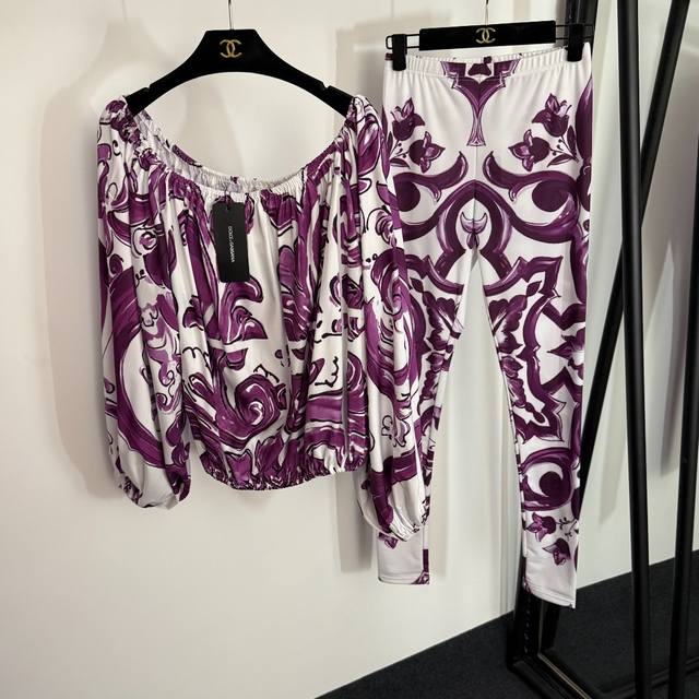 Style No. 20254028 Dg* New style suit, retro pattern printed long-sleeved top w