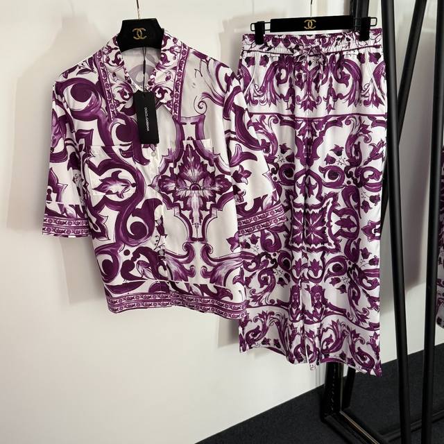 Style No. 20254020 Dg* New style suit, retro floral print short-sleeved shirt +